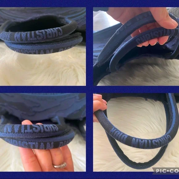 LIKE NEW💯CHRISTIAN DIOR Canvas Embroidered Camouflage Large Book Tote Blue - Picture 13 of 16